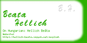 beata hellich business card